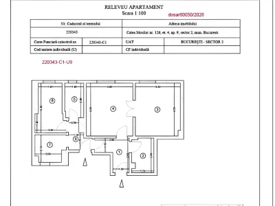 schita plan apartament vanzare cumparare Sector 2 București